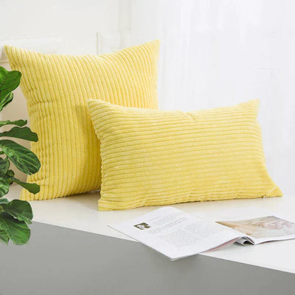 DecorBites™ Corduroy Striped Cushion Cover 30-60cm Soft Comfortable Throw Pillow Case Home Decor