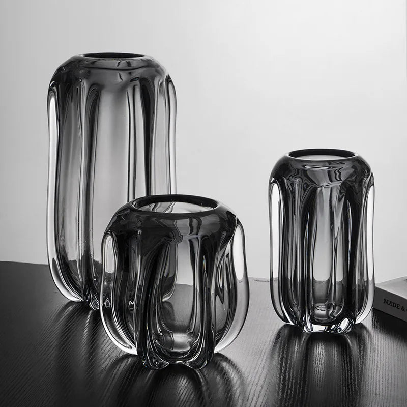 DecorBites™ Glass Vase for Hydroponics & Flower Arrangement - Home Decor Accent