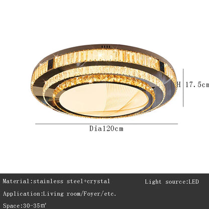 DecorBites™ Gold Crystal Ceiling Lights LED Minimalist Luxury Lighting - Stainless Steel Crystal Luminaires