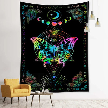 DecorBites™ Geometric Butterfly Tapestry Wall Hanging for Bohemian Home Decor
