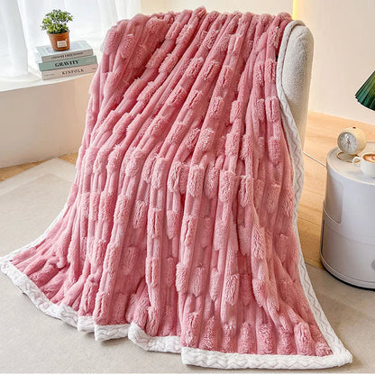 DecorBites™ Bamboo Velvet Blanket: Soft Flannel Sofa Cover & Shawlecessory