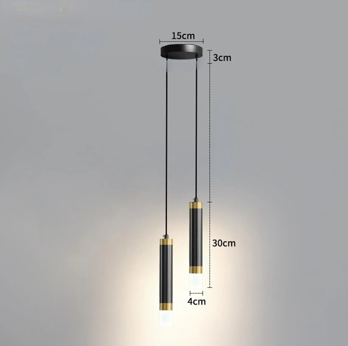 DecorBites™ Double Head LED Pendant Lights for Modern Indoor Bedroom, Bedside, Entrance, Bathroom