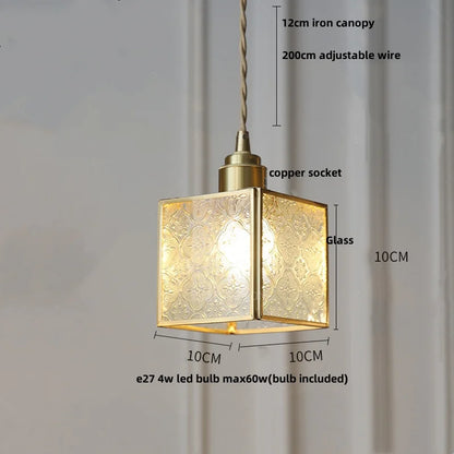 DecorBites™ Glass LED Pendant Lamp Adjustable Loft Kitchen Light Fixture