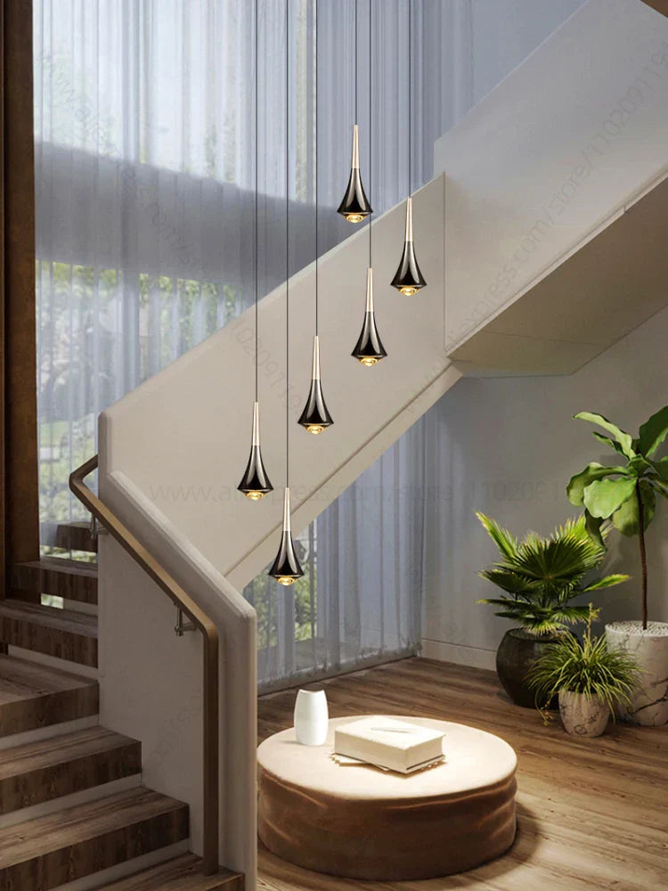 DecorBites™ Contemporary Horn Chandelier: Restaurant & Living Room Ceiling Pendant Lighting