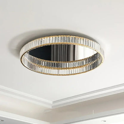 DecorBites™ Gold Steel LED Dimmable Ceiling Lights Luxury Crystal Fixture