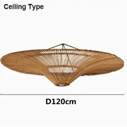 DecorBites™ Handmade Rattan Wicker Chandelier for Home and Shop Decor