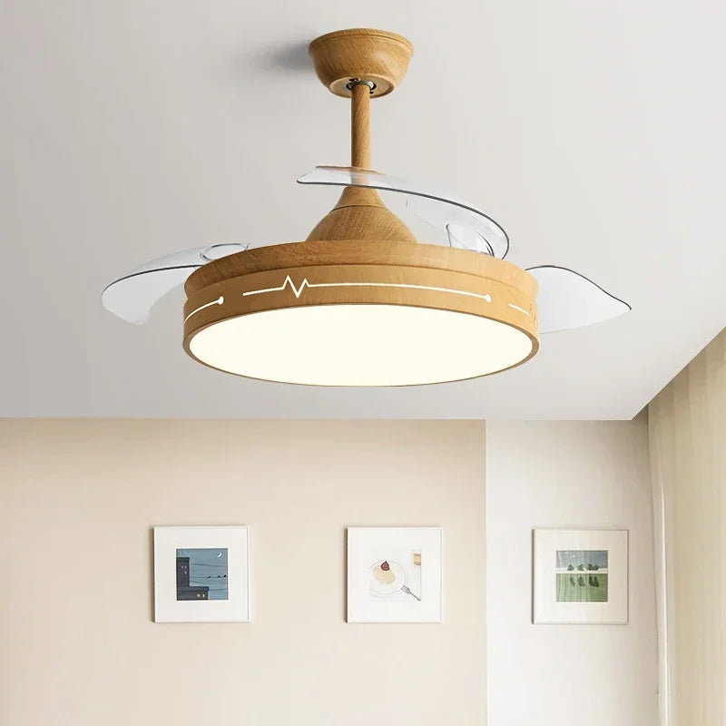 DecorBites™ DC Motor Ceiling Fan Light with Remote Control for Home, Bedroom, and Living Room