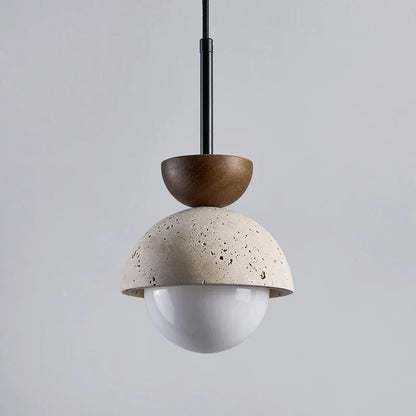 DecorBites™ Yellow Travertine LED Pendant Lights for Kitchen Island Bedroom Dining Table