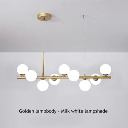 DecorBites™ 9-Light Black LED Pendant Chandelier for Modern Living Spaces