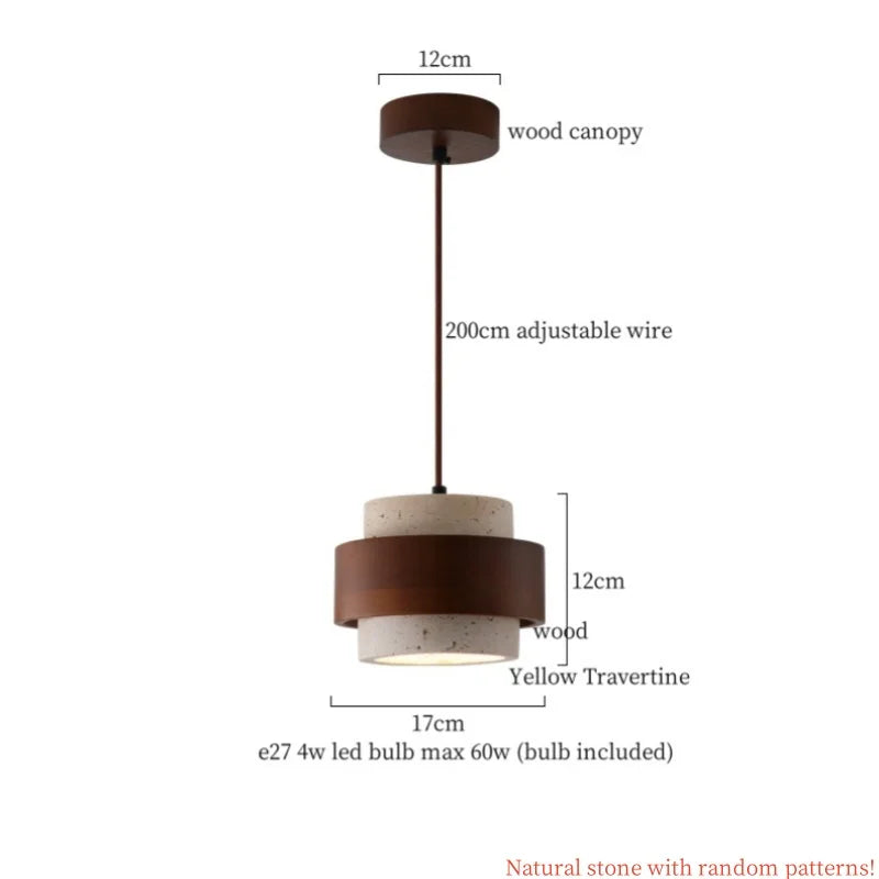 DecorBites™ Cement Cylinder LED Pendant Lamp | Modern Home Interior Lighting for Living Room & Kitchen