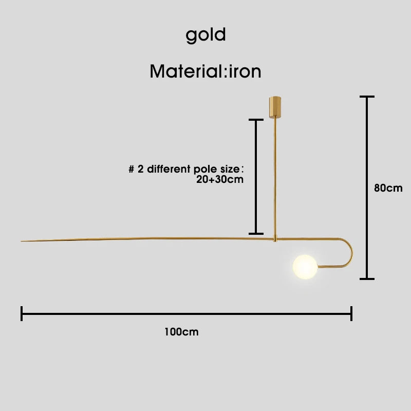 DecorBites™ Black Gold Chandelier Pendant Nordic Modern Lamp