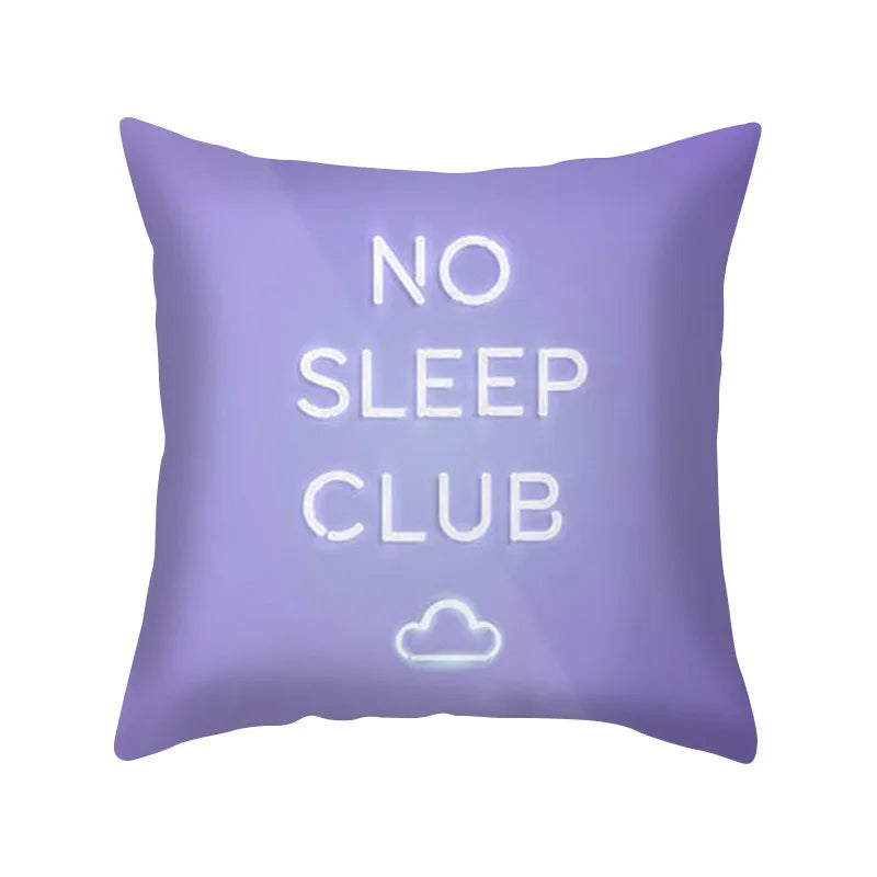 DecorBites™ Blue Purple Polyester Pillow Case Throw Pillow Cover for Home Office Bedroom Sofa