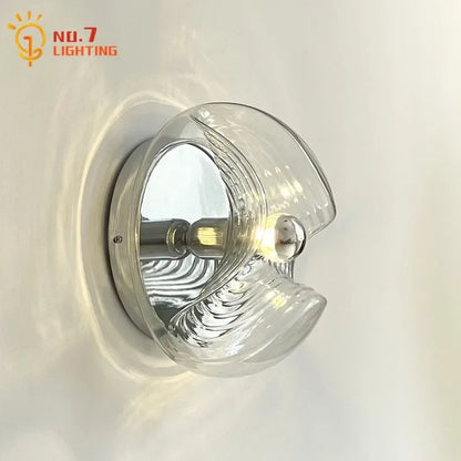 DecorBites™ Bauhaus Wavy Glass Wall Lamp LED G9 Home Decor Living Room Bedroom Bar