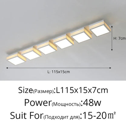 DecorBites™ Black White LED Ceiling Lights Modern Minimalist Bedroom Study Lighting Fixtures
