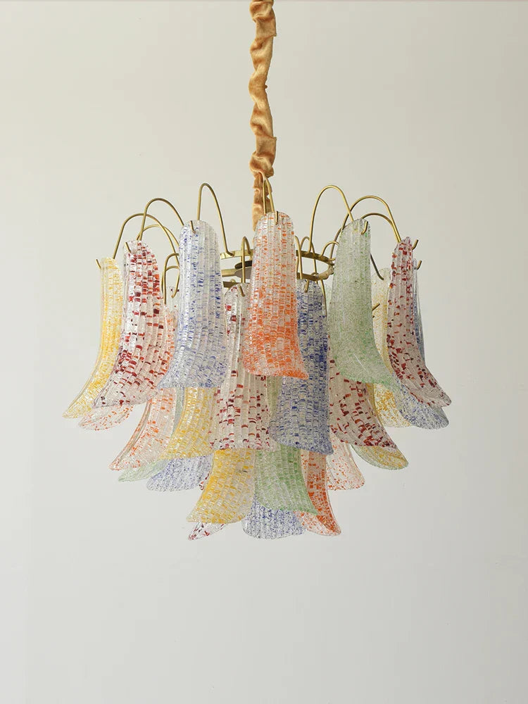 DecorBites™ Crystal Chandelier: French Light Luxury Retro Color Living Room Villa Dining Room Lamps