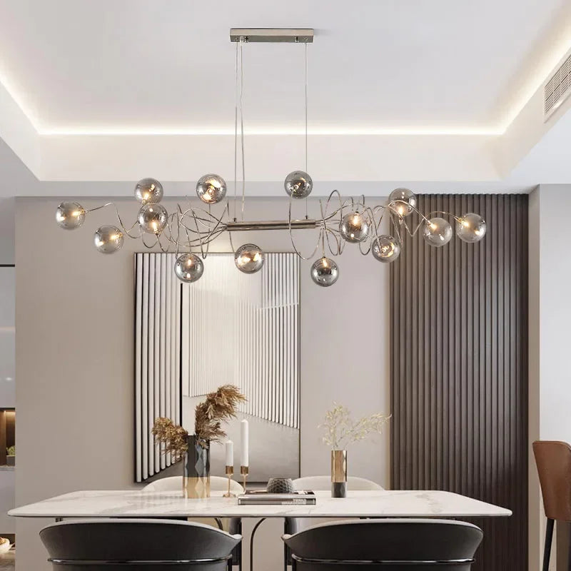 DecorBites™ LED Glass Pendant Chandelier for Living Room Dining Bedroom Cafe