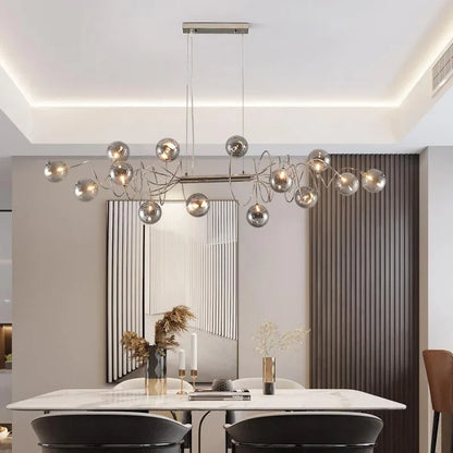 DecorBites™ LED Glass Pendant Chandelier for Living Room Dining Bedroom Cafe
