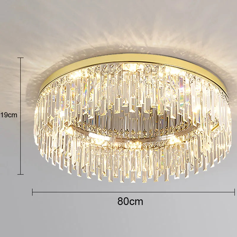 DecorBites™ Crystal Ceiling Lamp: Modern Minimalist Light Luxury for Home Indoor Lighting