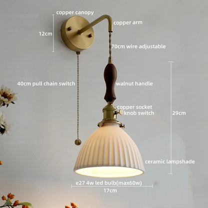 DecorBites™ Copper Ceramic LED Wall Lamps - Nordic Modern Design