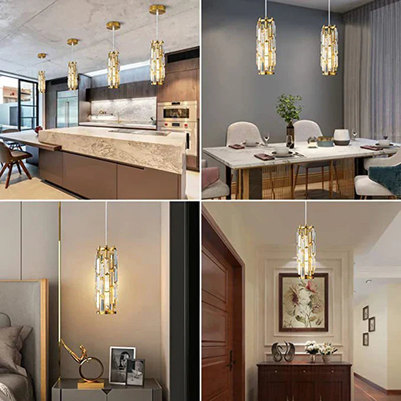 ™ Gold Crystal Chandelier: Elegant Dining Room Pendant Lighting