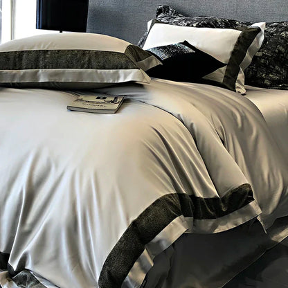 DecorBites™ 1400TC Egyptian Cotton Luxury Bedding Set with Duvet Cover, Sheet, Pillowcases