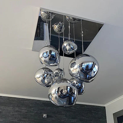 DecorBites™ Glass Lava LED Pendant Ceiling Lamp for Living Room Bedroom Loft Chandelier