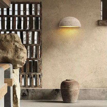 DecorBites™ LED Travertine Wall Light - Natural Yellow Ambiance for Aisle, Study, Porch