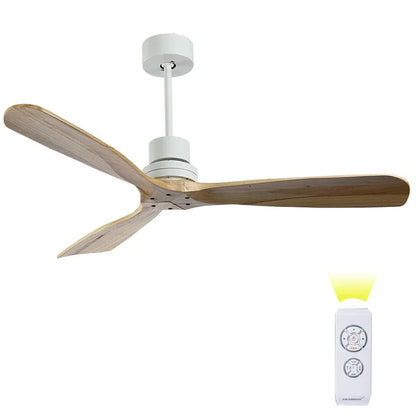 DecorBites™ 52" Propeller Ceiling Fan in Wood, Silent Operation for Home and Loft.