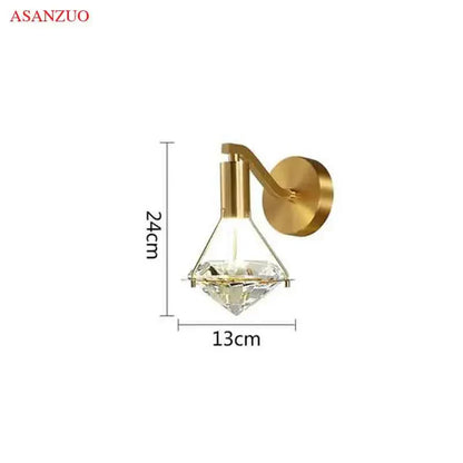 DecorBites™ Crystal Diamond LED Wall Sconce for Luxury Home Decor Lighting