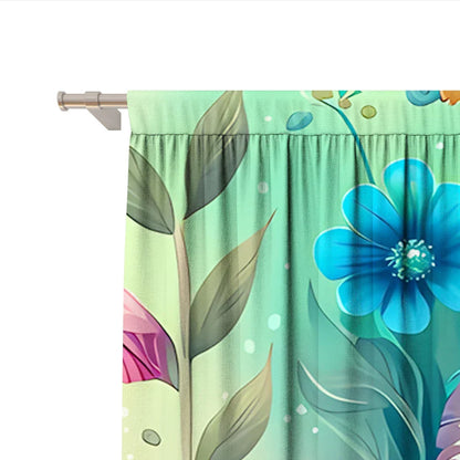 DecorBites™ Black Cat Color Owl Modern Printed Curtain Set