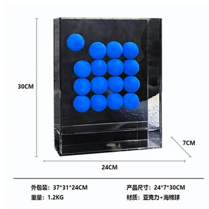 DecorBites™ Geometric Abstract Acrylic Ball Ornament in Decorative Painting Frame