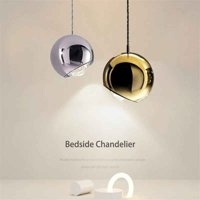 ™ Gold Chrome Ball Pendant LED Light for Kitchen, Bedroom, Dining Room