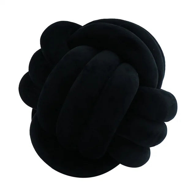 DecorBites™ Knot Ball Short Plush Throw Pillow for Home Décor and Comfort