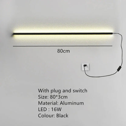 DecorBites™ Dimmable Long Wall Lamp: Stylish Bedroom Light Strip for Master Bedroom, TV Background, Sofa Decor