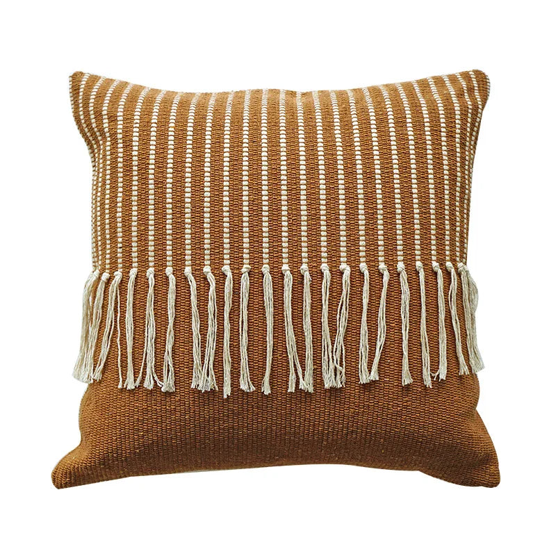 DecorBites™ Boho Moroccan Fringed Pillowcase for Home, Office, Car, Sofa Decoration