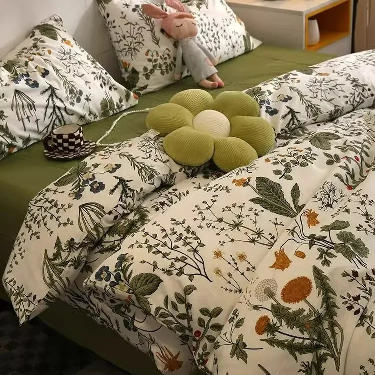 DecorBites™ Boho Cotton Printed Bedding Set | Super Soft Bed Sets for Single Double Size