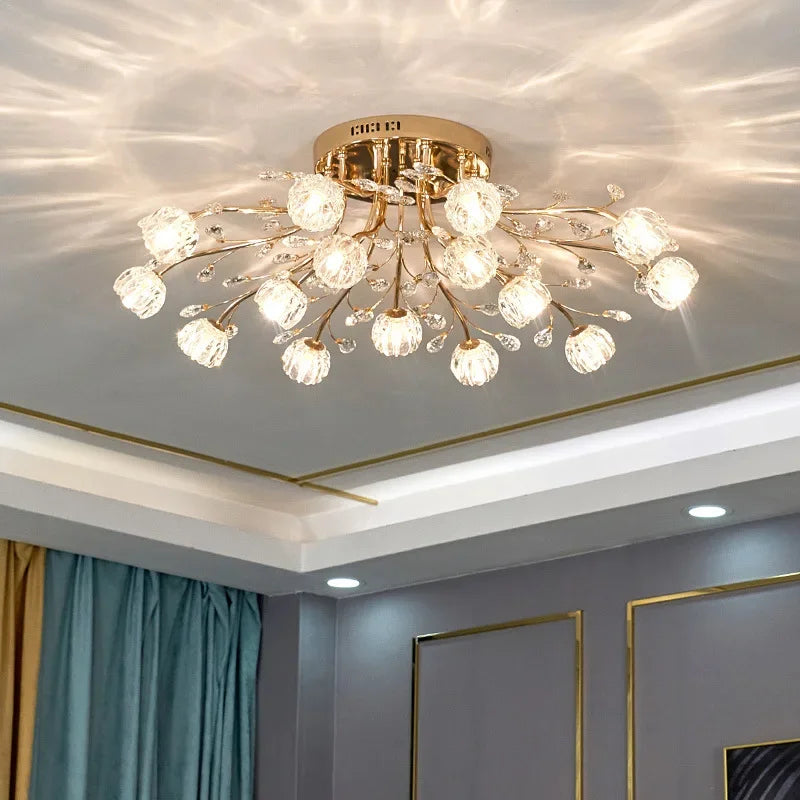 DecorBites™ Crystal Ceiling Light for Modern Light Luxury Living Spaces by Samsarah Lighting
