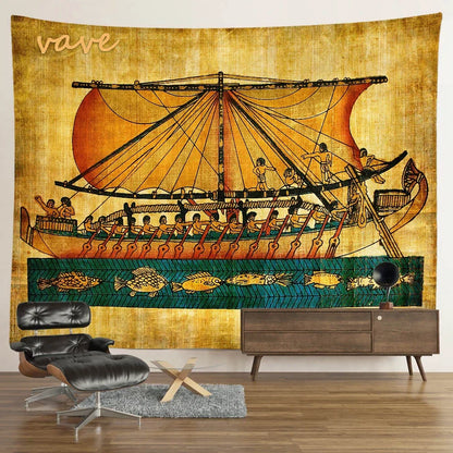DecorBites™ Egyptian Mandala Tapestry Wall Hanging for Bohemian Hippie Room Decor