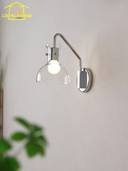 DecorBites™ Bauhaus Glass LED Wall Lamp Iron Art Decor for Bedroom Living Room