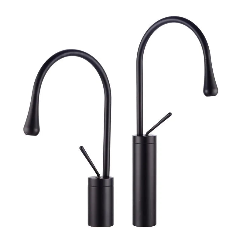 DecorBites™ Antique Brass Bathroom Basin Faucet Hot Cold Black Sink Mixer Kitchen Water Crane