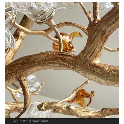DecorBites™ Copper Branch Pendant Chandelier for Luxury Living Room & Restaurant