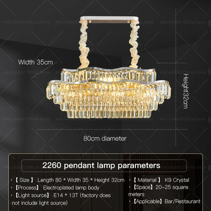 DecorBites™ Crystal Chandelier LED Lighting for Luxury Living Room, Bedroom, Dining Room