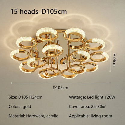 DecorBites™ Circle Ring LED Ceiling Light - Modern Minimalist Luxury Acrylic Bedroom Lighting Fixtures