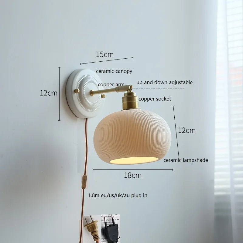 DecorBites™ Ceramic Wall Lamp LED Bathroom Mirror Stair Light Nordic Wandlamp Appliques