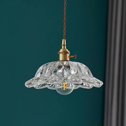 DecorBites™ Japanese Style LED Pendant Lamp Copper Glass Hanging Light Fixtures