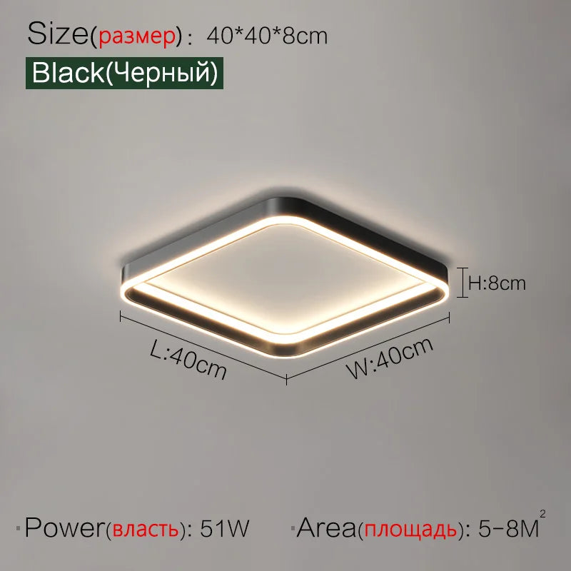 DecorBites™ Bedroom Lamp Ceiling Lights Modern Minimalist Master Bedroom Warm LED Lighting