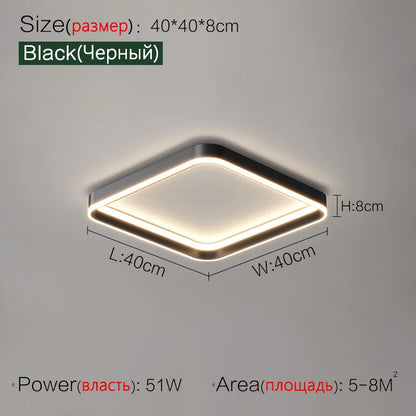 DecorBites™ Bedroom Lamp Ceiling Lights Modern Minimalist Master Bedroom Warm LED Lighting