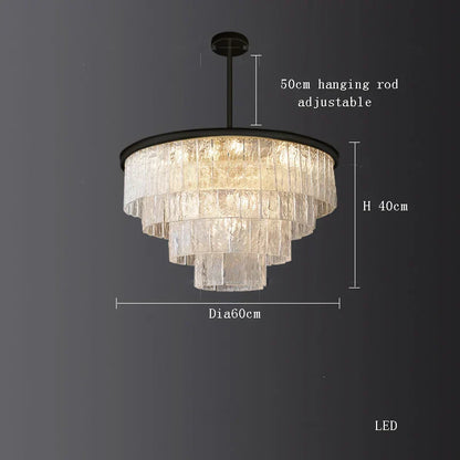 DecorBites™ Crystal LED Chandelier: Minimalist Luxury Lighting for Dinning Table