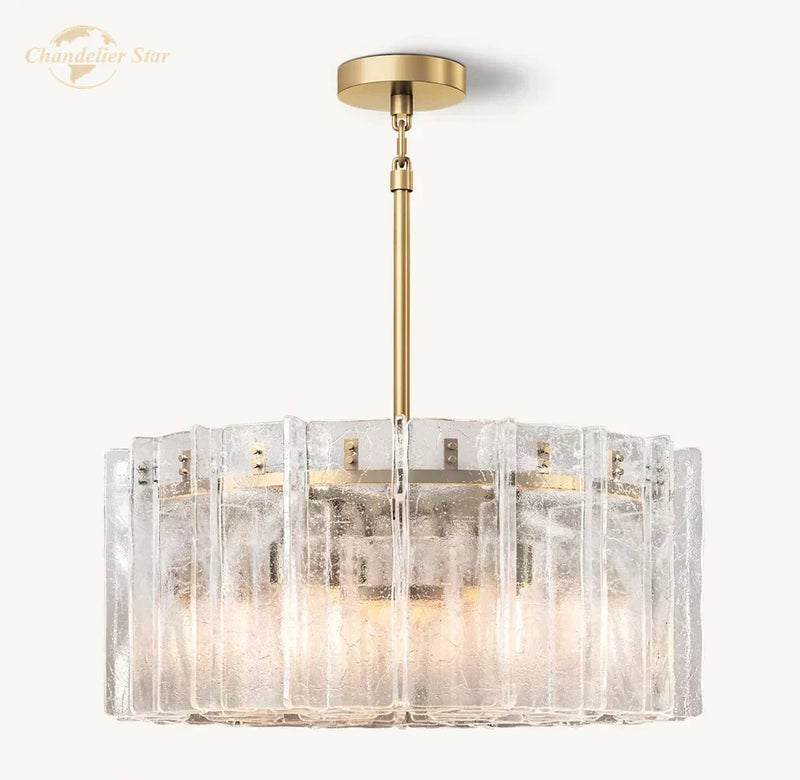 ™ Lattice Glass LED Chandelier for Bedroom, Dining Room - Modern Pendant Light Fixtures