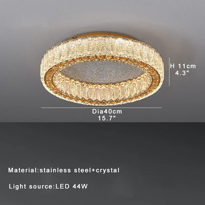 DecorBites™ Crystal Ceiling Lamp: Luxury Postmodern Design for Living Room & Bedroom
